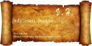 Váradi Hedda névjegykártya